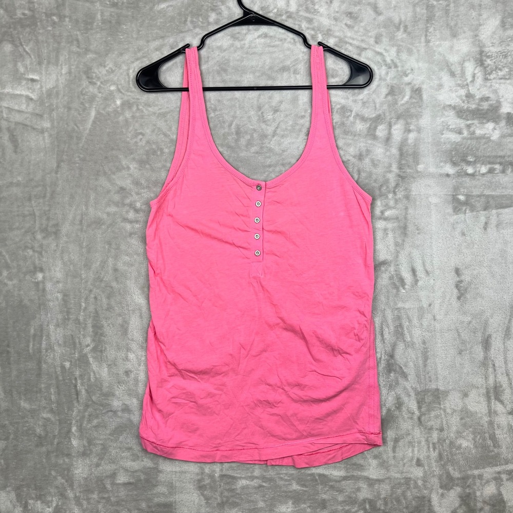 Lululemon Pink‎ Henley Tank Top Athletic Workout Gym Activewear Women's